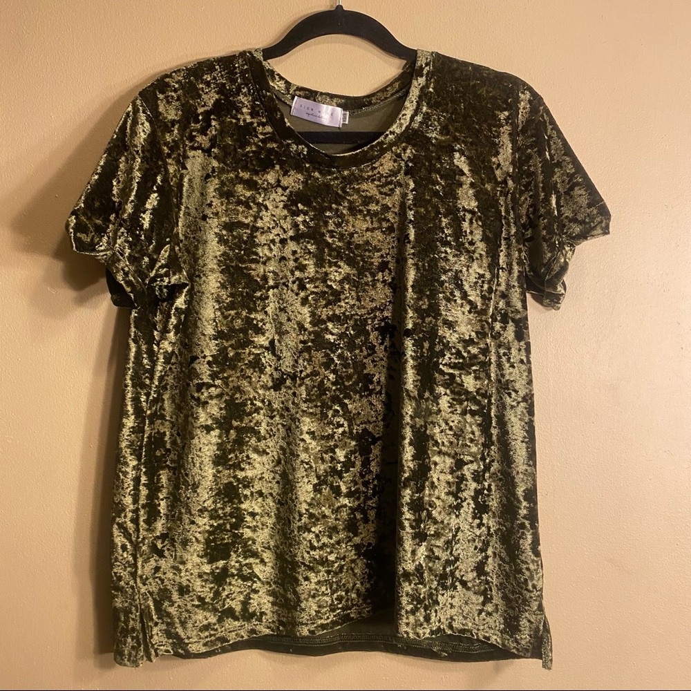 Velvet short sleeve tee